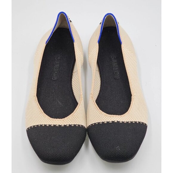 Rothy's Women's Black Beige The Square Slip-On Shoes Squared-Toe Flats Sz 9 2743 - Picture 10 of 16